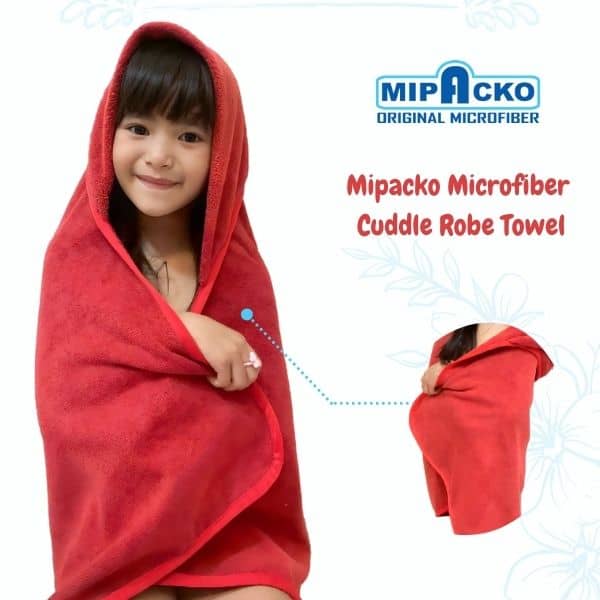 Handuk Mandi Anak Microfiber Cuddle Robe Towel Polos